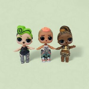 L.O.L. Surprise! Dolls Set - Green, Orange, Brown